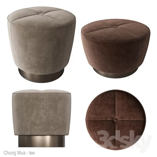 3DSKYFREE – LIVINGROOM - OTTOMAN 3DS MAX MODELS