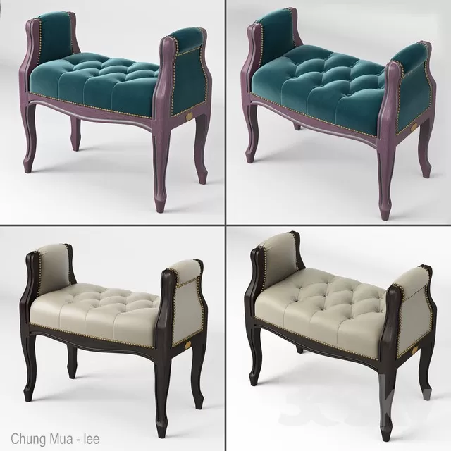 3DSKYFREE – LIVINGROOM - OTTOMAN 3DS MAX MODELS