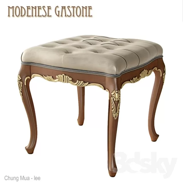 3DSKYFREE – LIVINGROOM - OTTOMAN 3DS MAX MODELS