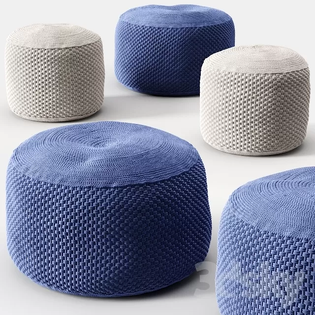 3DSKYFREE – LIVINGROOM - POUF 3DS MAX MODELS