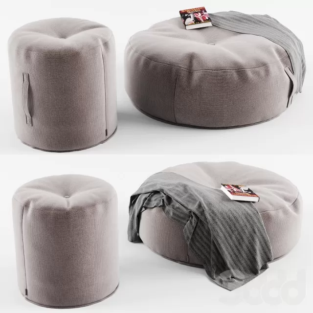 3DSKYFREE – LIVINGROOM - POUF 3DS MAX MODELS