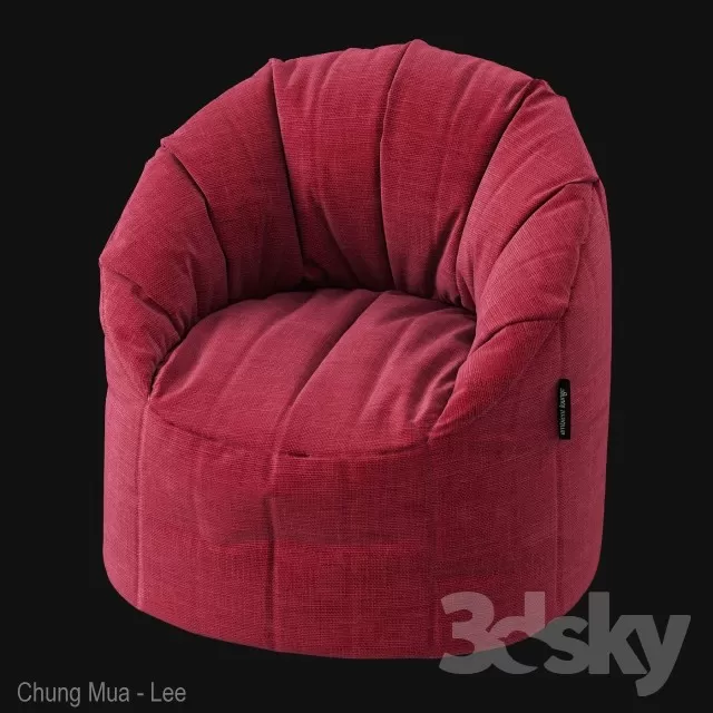 3DSKYFREE – LIVINGROOM - POUF 3DS MAX MODELS