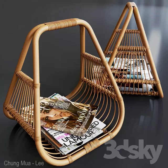 3DSKYFREE – LIVINGROOM - RATTAN 3DS MAX MODELS