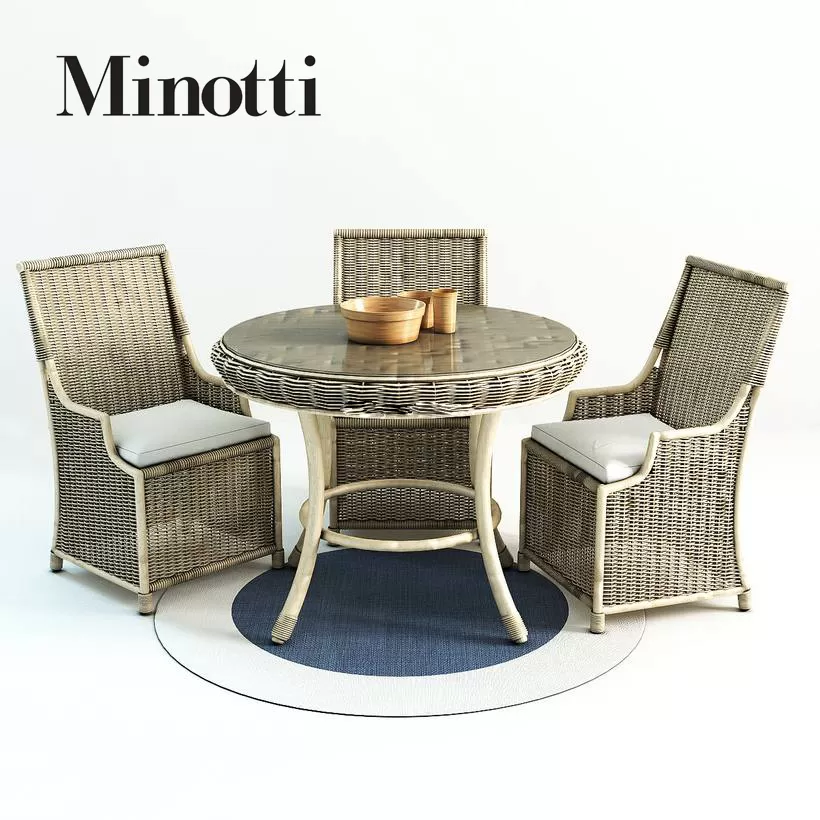 3DSKYFREE – LIVINGROOM - RATTAN 3DS MAX MODELS