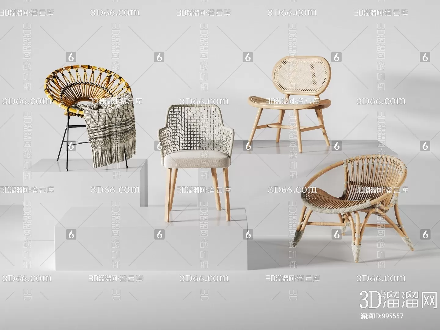 3DSKYFREE – LIVINGROOM - RATTAN 3DS MAX MODELS
