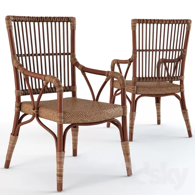 3DSKYFREE – LIVINGROOM - RATTAN 3DS MAX MODELS