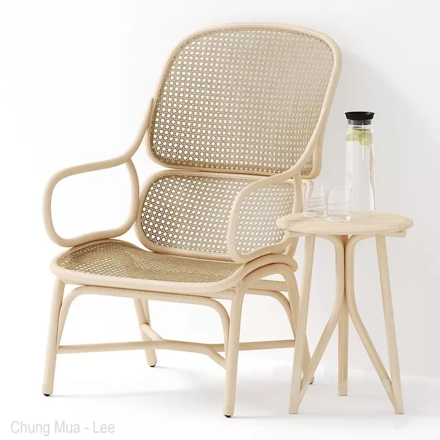 3DSKYFREE – LIVINGROOM - RATTAN 3DS MAX MODELS