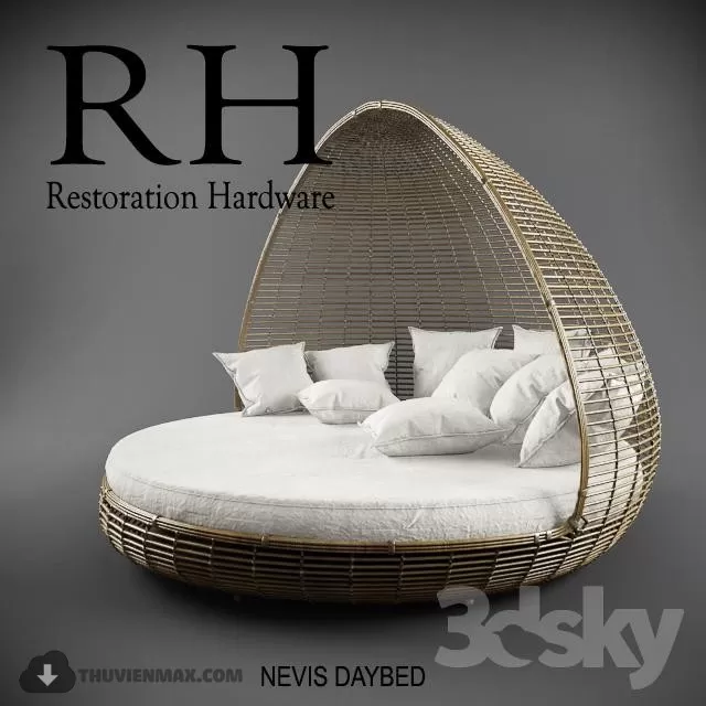 3DSKYFREE – LIVINGROOM - RATTAN 3DS MAX MODELS
