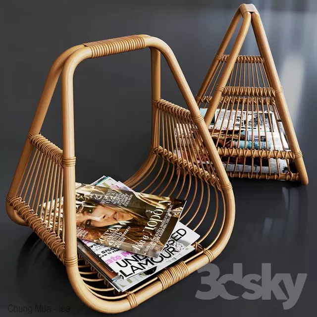 3DSKYFREE – LIVINGROOM - RATTAN 3DS MAX MODELS