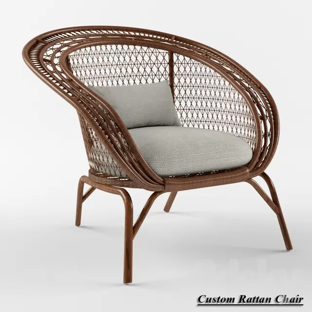 3DSKYFREE – LIVINGROOM - RATTAN 3DS MAX MODELS