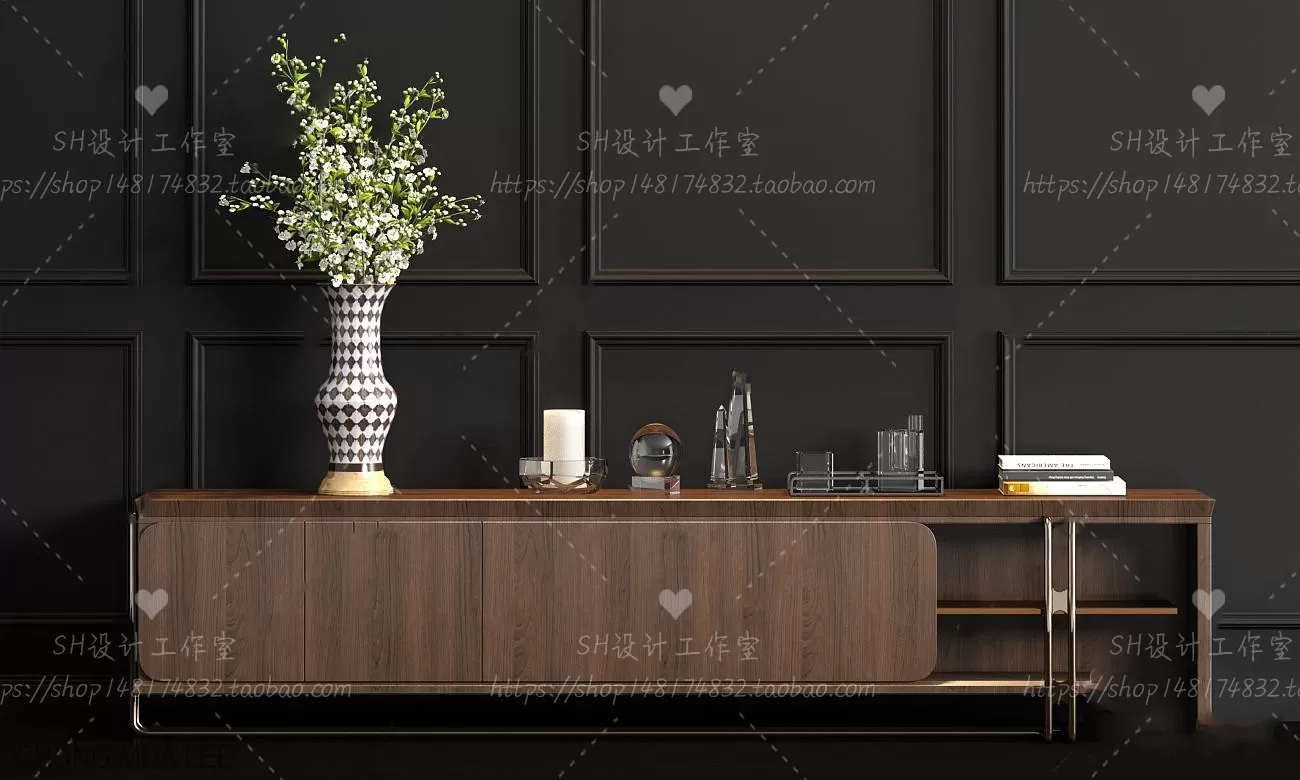 3DSKYFREE – LIVINGROOM - SIDEBOARD 3DS MAX MODELS