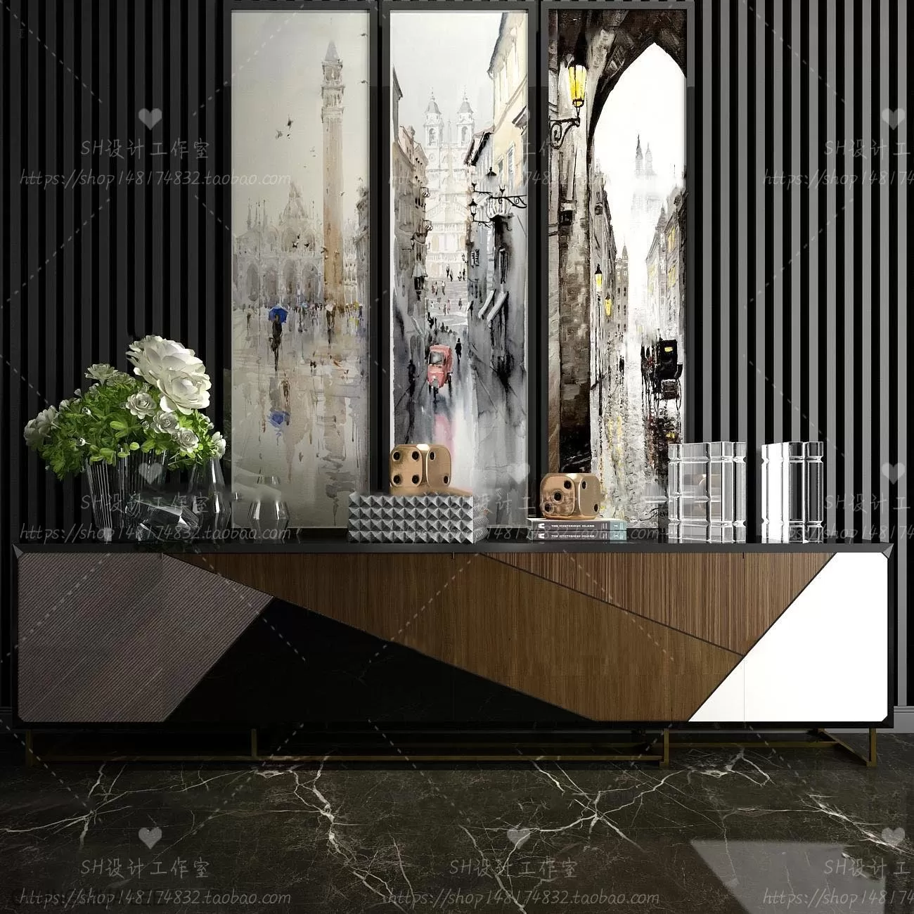 3DSKYFREE – LIVINGROOM - SIDEBOARD 3DS MAX MODELS