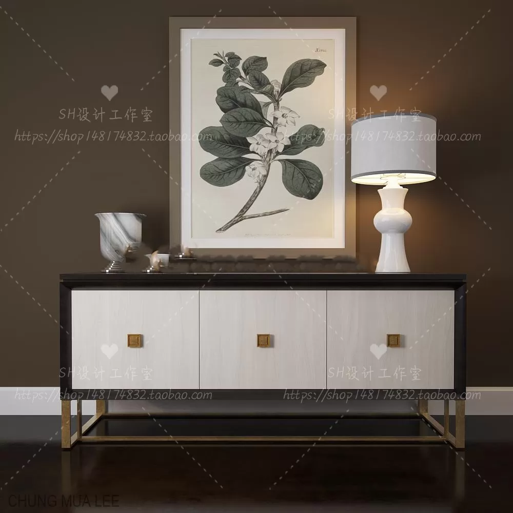 3DSKYFREE – LIVINGROOM - SIDEBOARD 3DS MAX MODELS