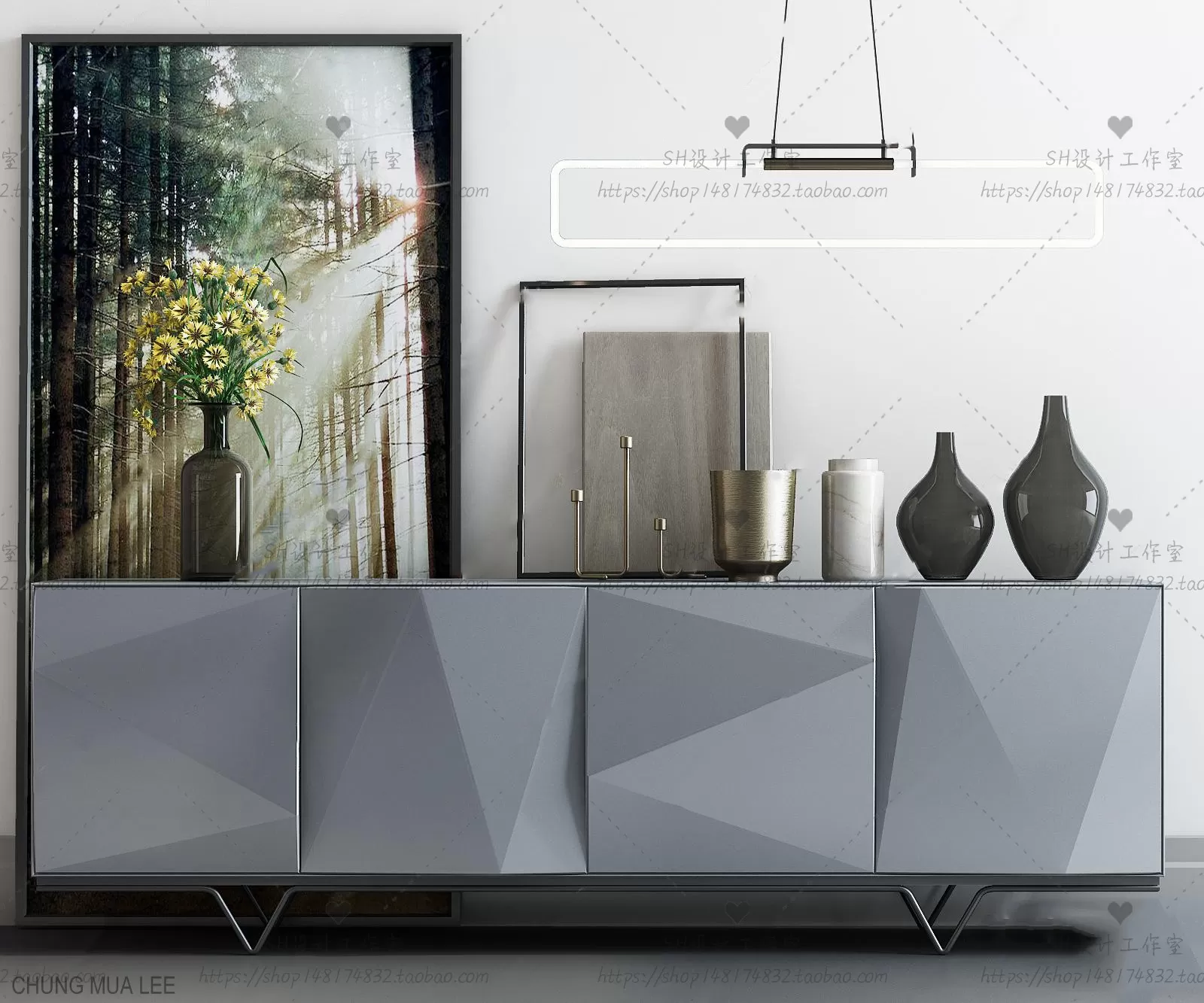 3DSKYFREE – LIVINGROOM - SIDEBOARD 3DS MAX MODELS