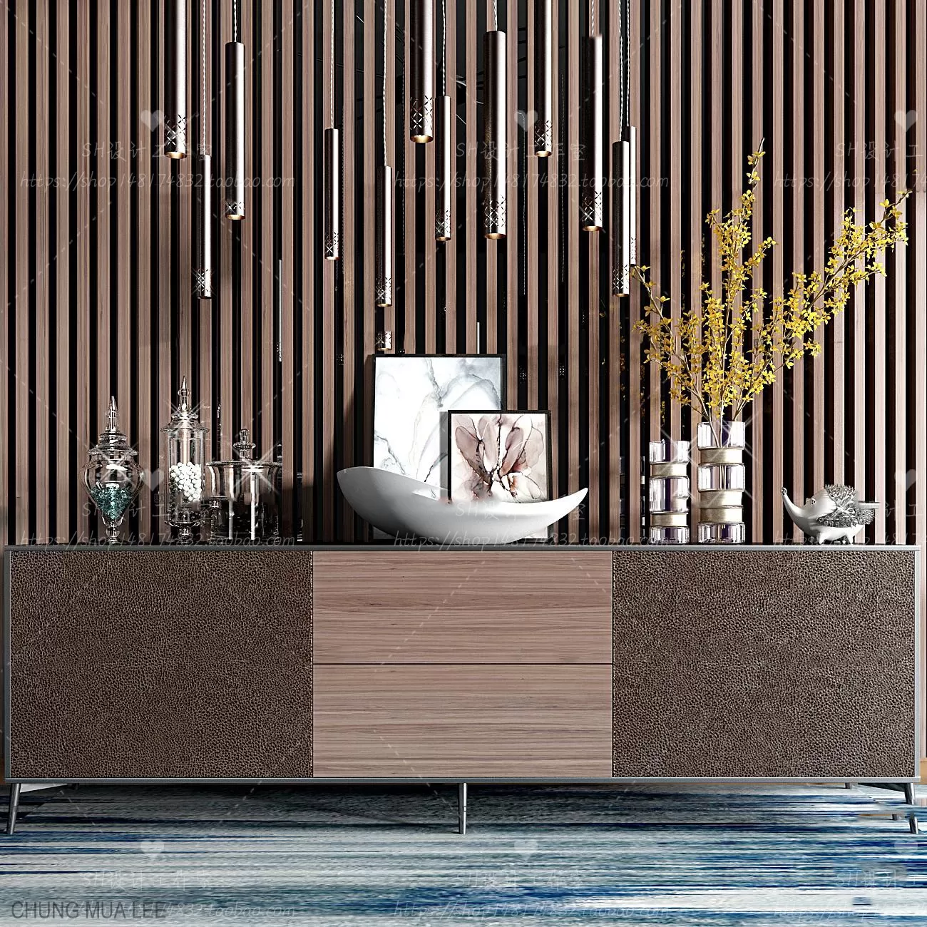 3DSKYFREE – LIVINGROOM - SIDEBOARD 3DS MAX MODELS