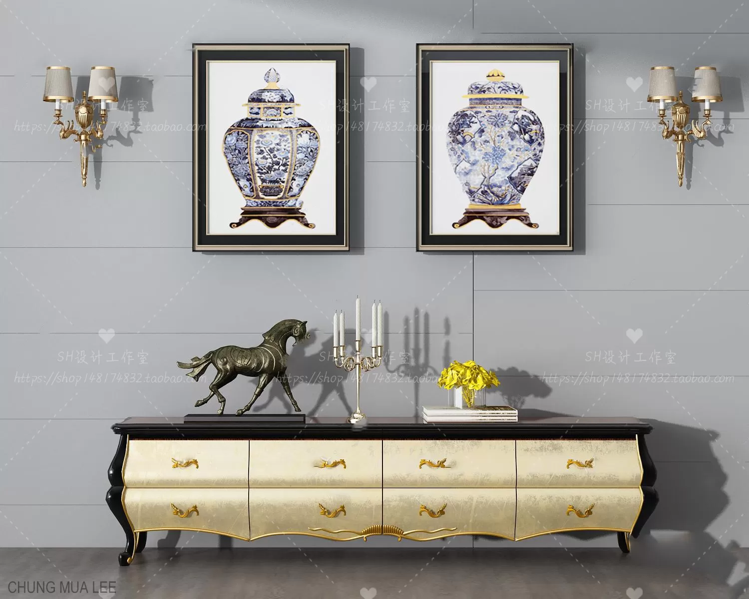 3DSKYFREE – LIVINGROOM - SIDEBOARD 3DS MAX MODELS