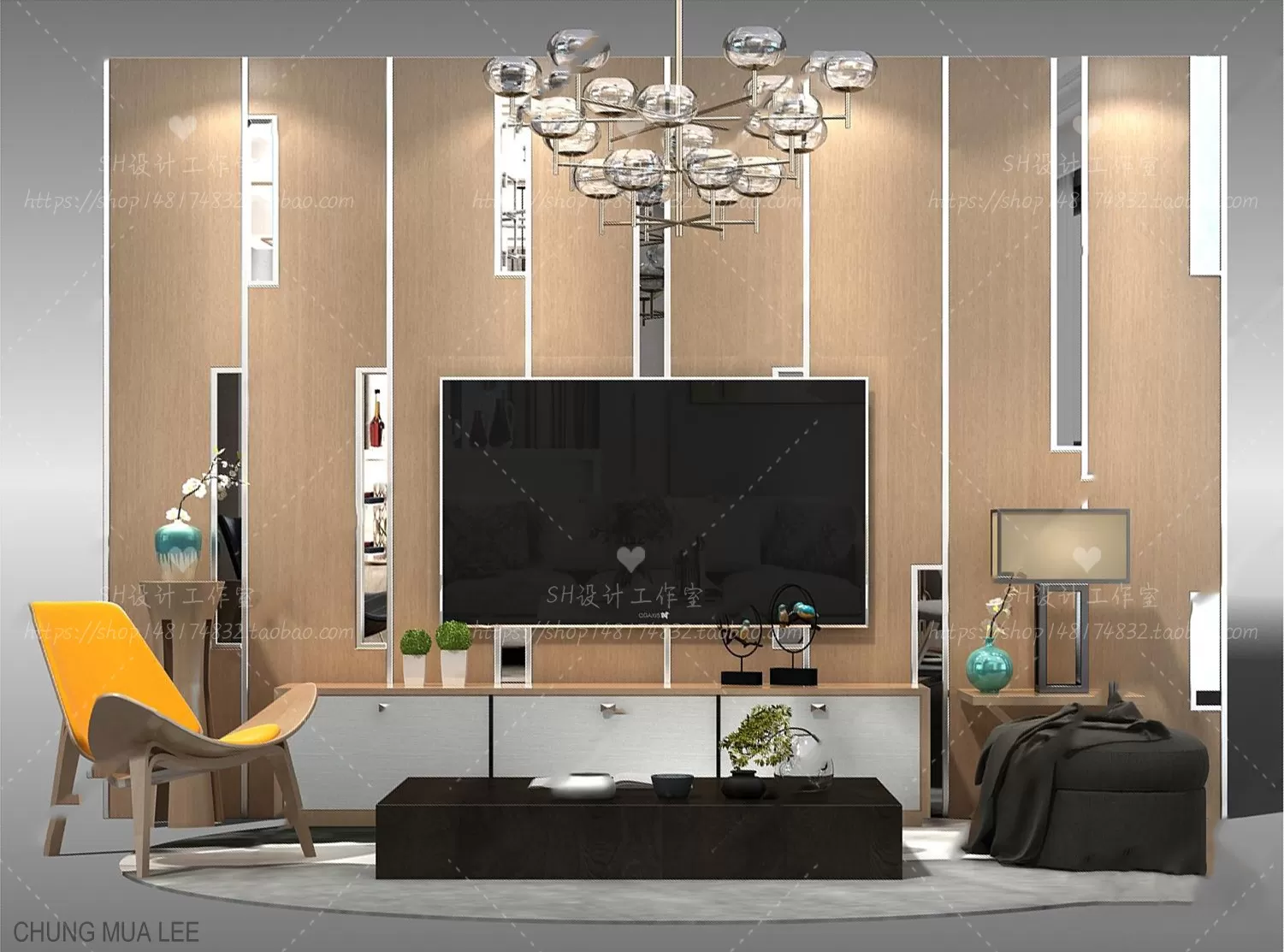 3DSKYFREE – LIVINGROOM - SIDEBOARD 3DS MAX MODELS