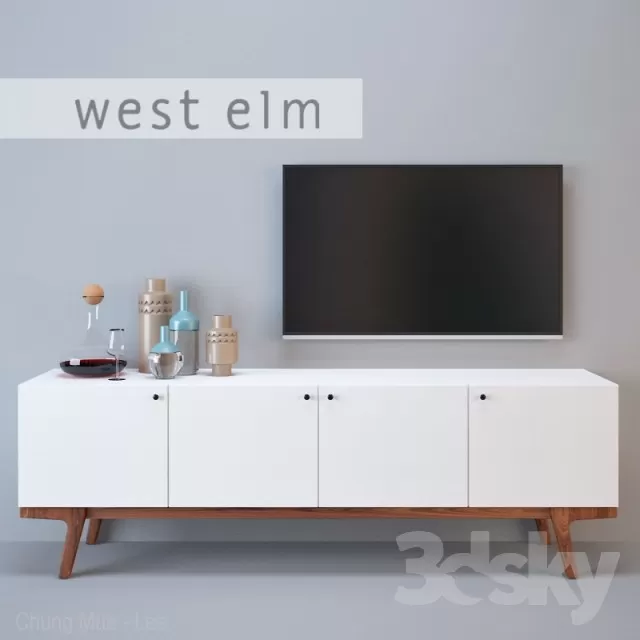 3DSKYFREE – LIVINGROOM - SIDEBOARD 3DS MAX MODELS