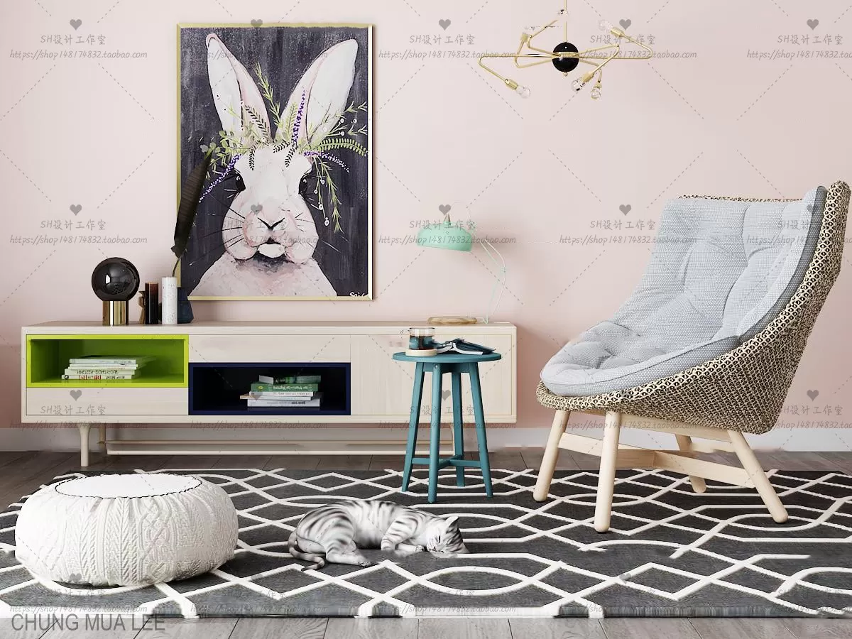 3DSKYFREE – LIVINGROOM - SIDEBOARD 3DS MAX MODELS