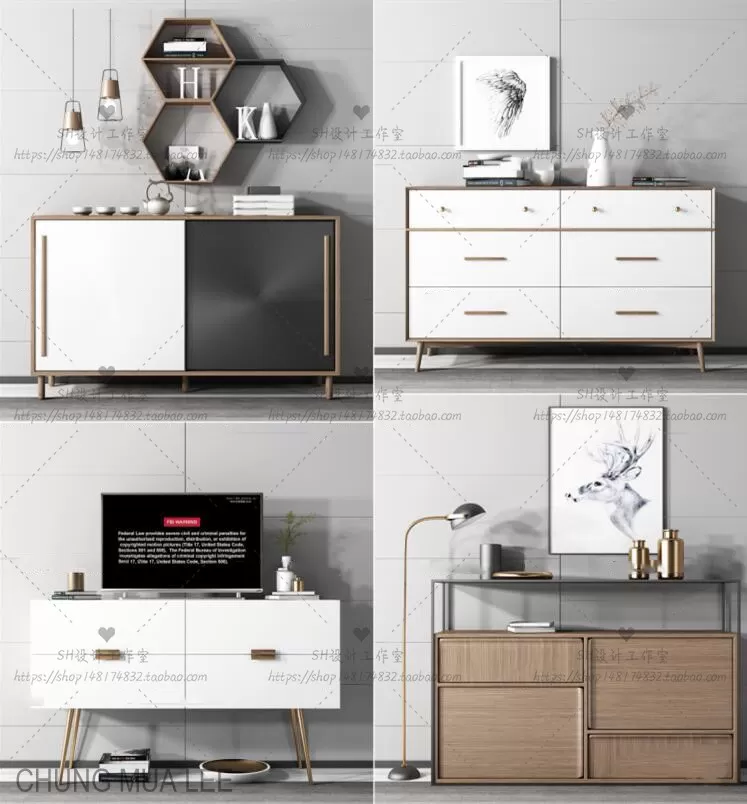 3DSKYFREE – LIVINGROOM - SIDEBOARD 3DS MAX MODELS