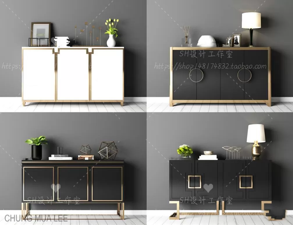 LIVINGROOM - SIDEBOARD 3D MODELS