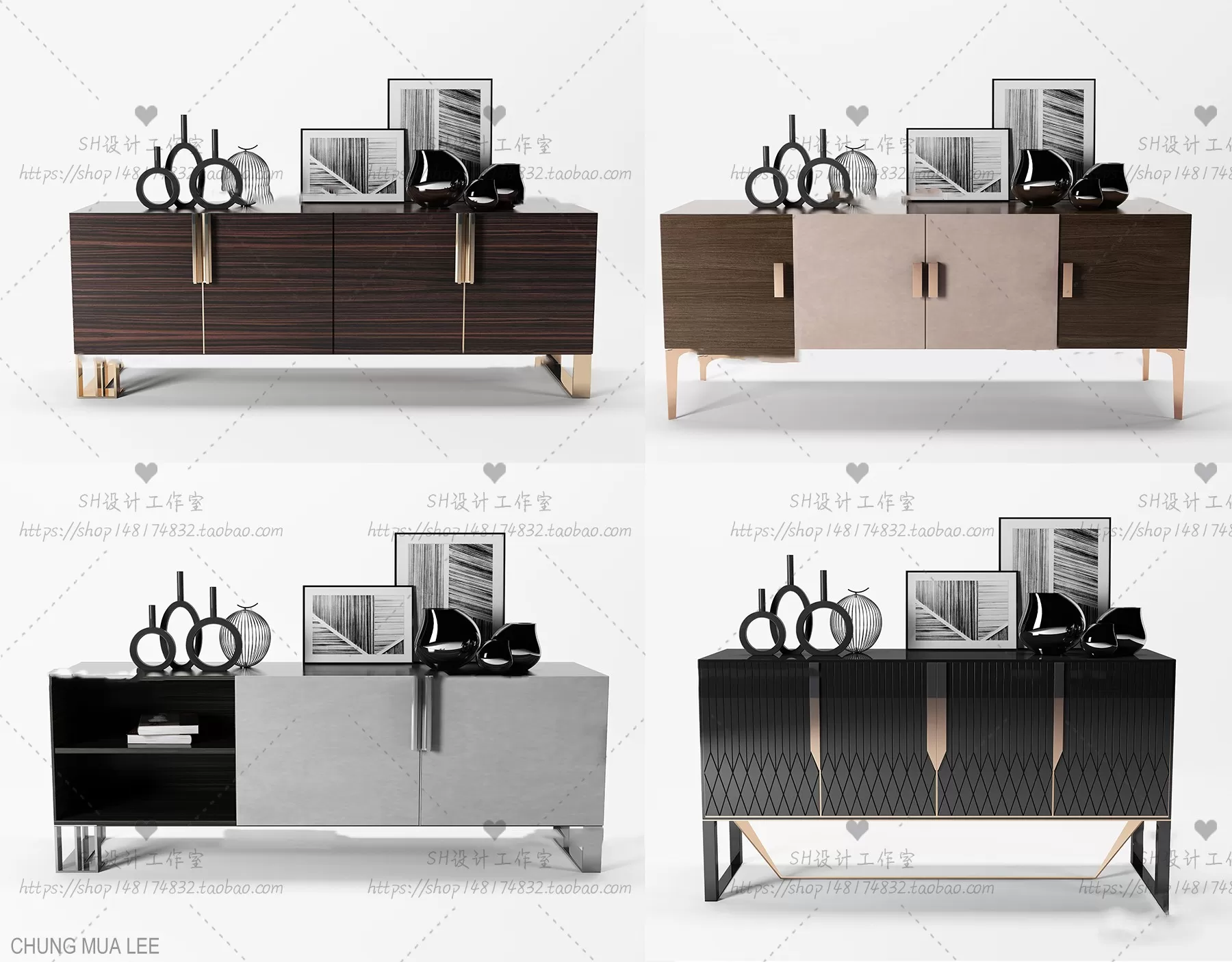 3DSKYFREE – LIVINGROOM - SIDEBOARD 3DS MAX MODELS