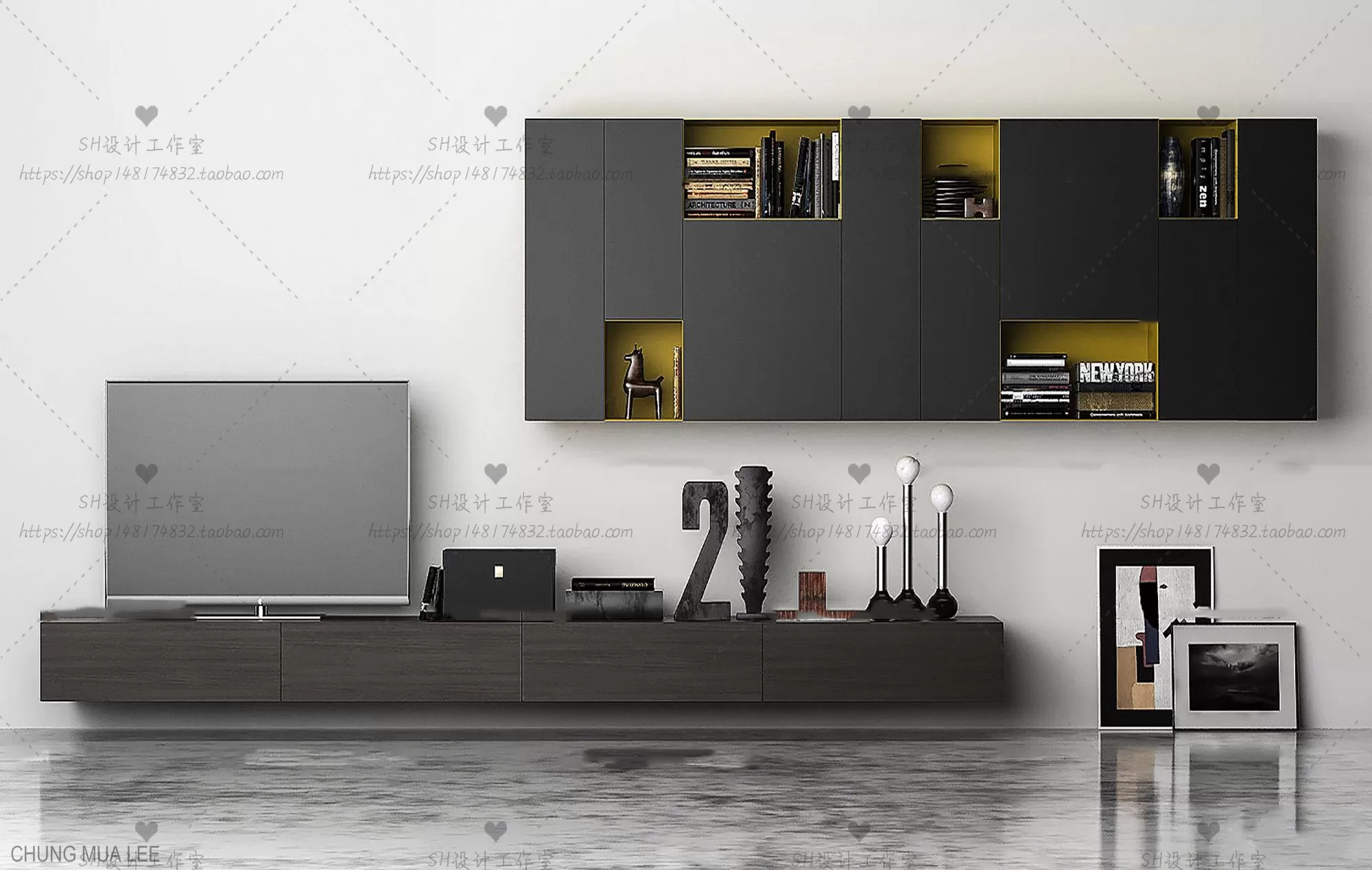 3DSKYFREE – LIVINGROOM - SIDEBOARD 3DS MAX MODELS