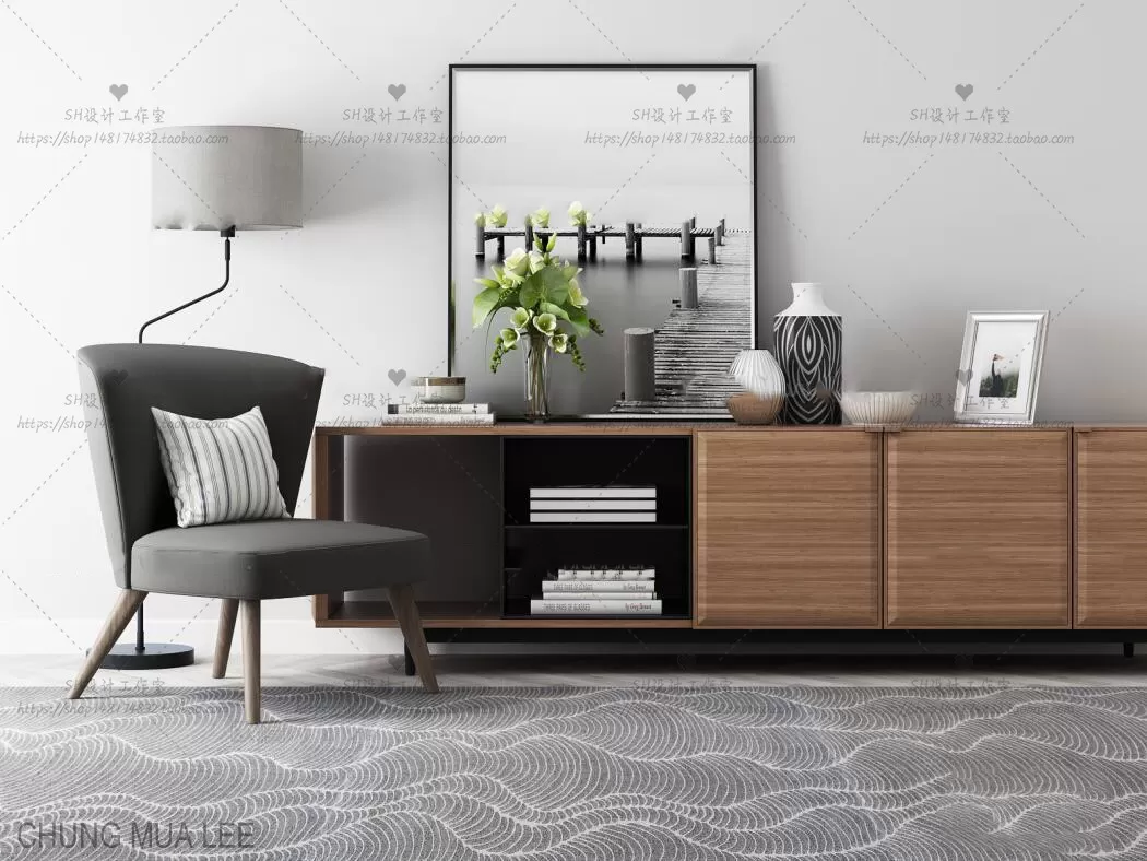 3DSKYFREE – LIVINGROOM - SIDEBOARD 3DS MAX MODELS