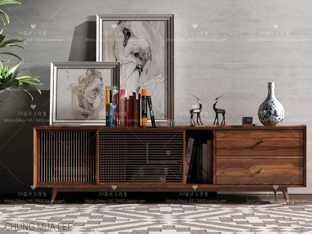 3DSKYFREE – LIVINGROOM - SIDEBOARD 3DS MAX MODELS