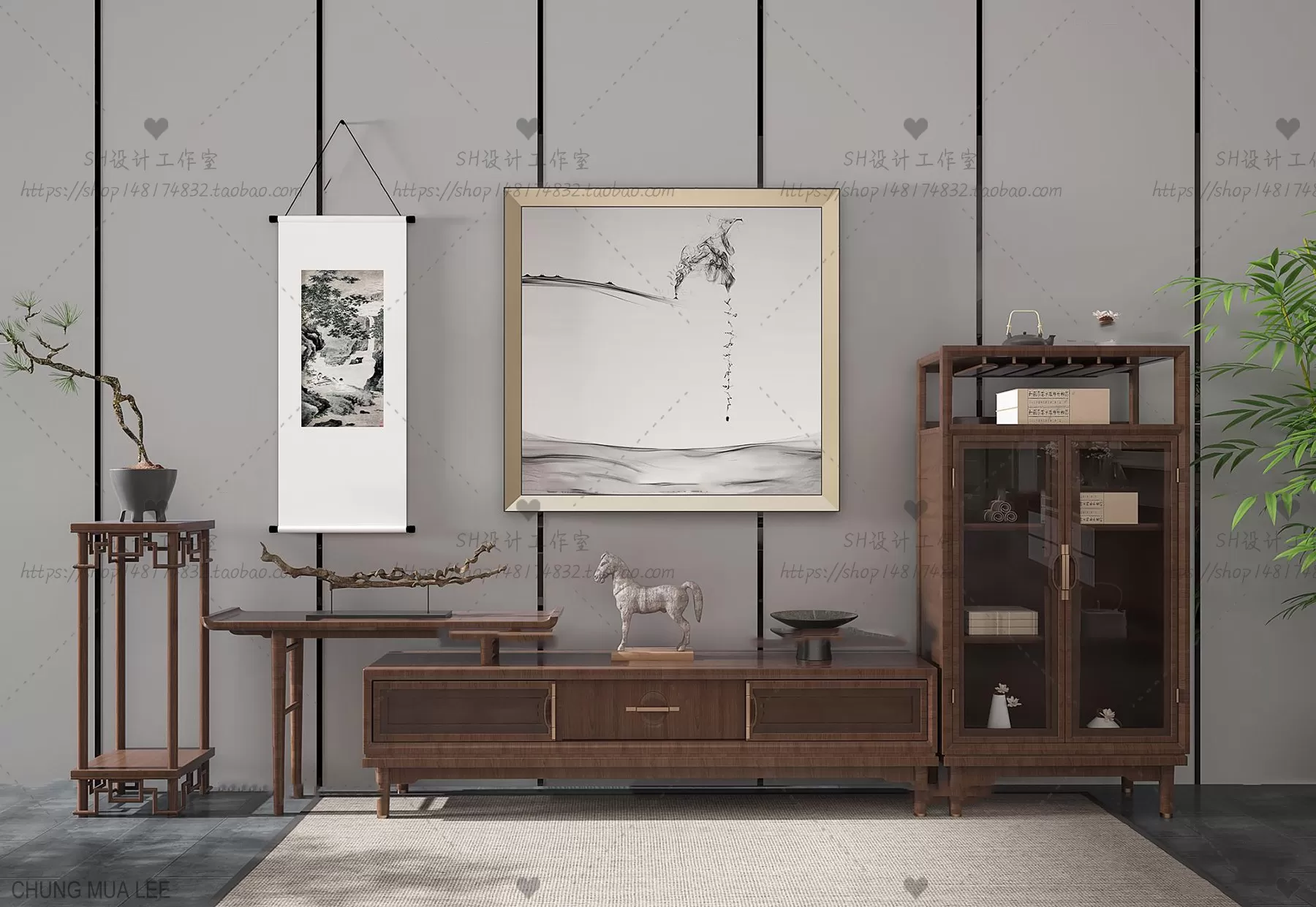 3DSKYFREE – LIVINGROOM - SIDEBOARD 3DS MAX MODELS