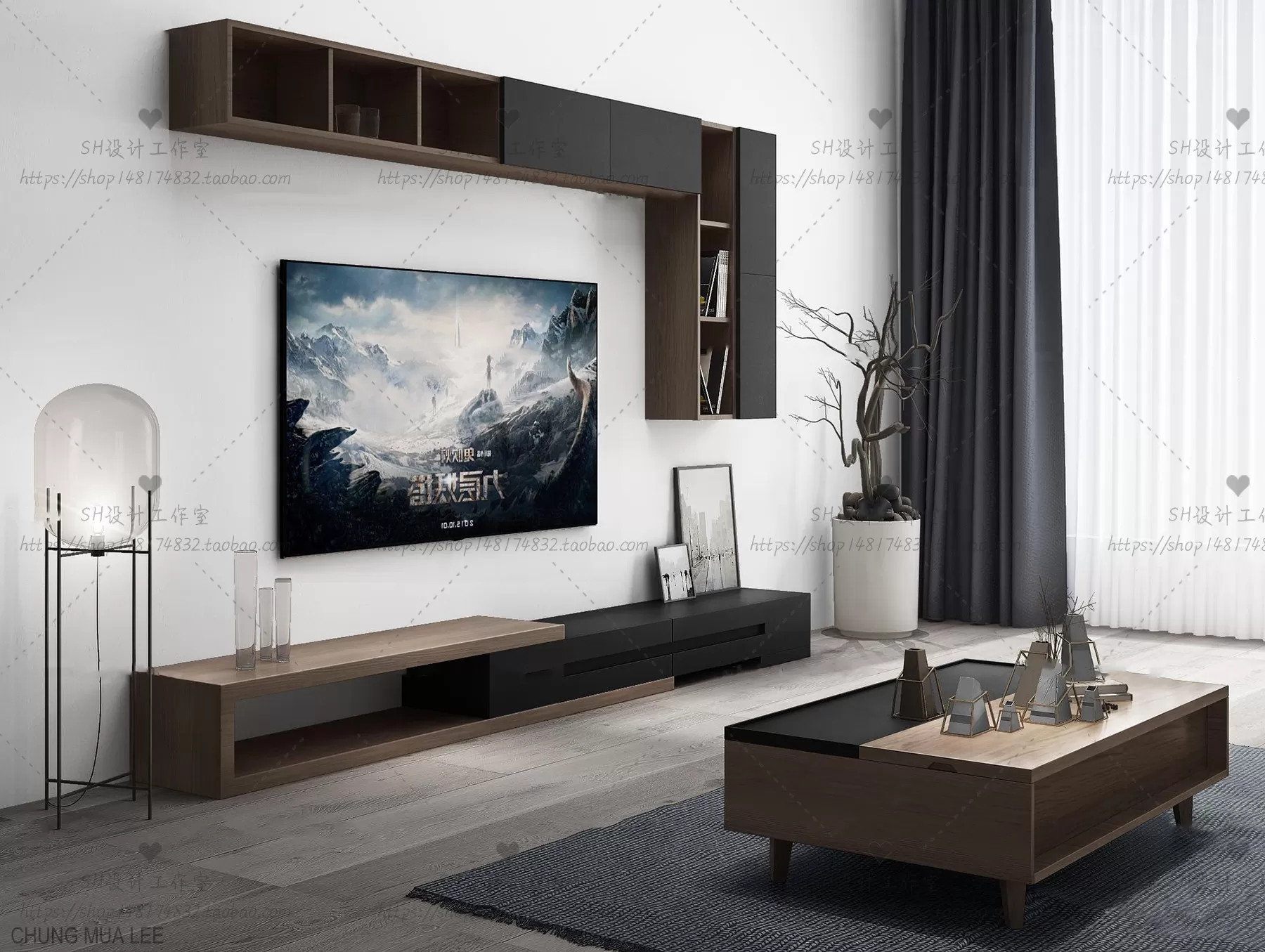 3DSKYFREE – LIVINGROOM - SIDEBOARD 3DS MAX MODELS