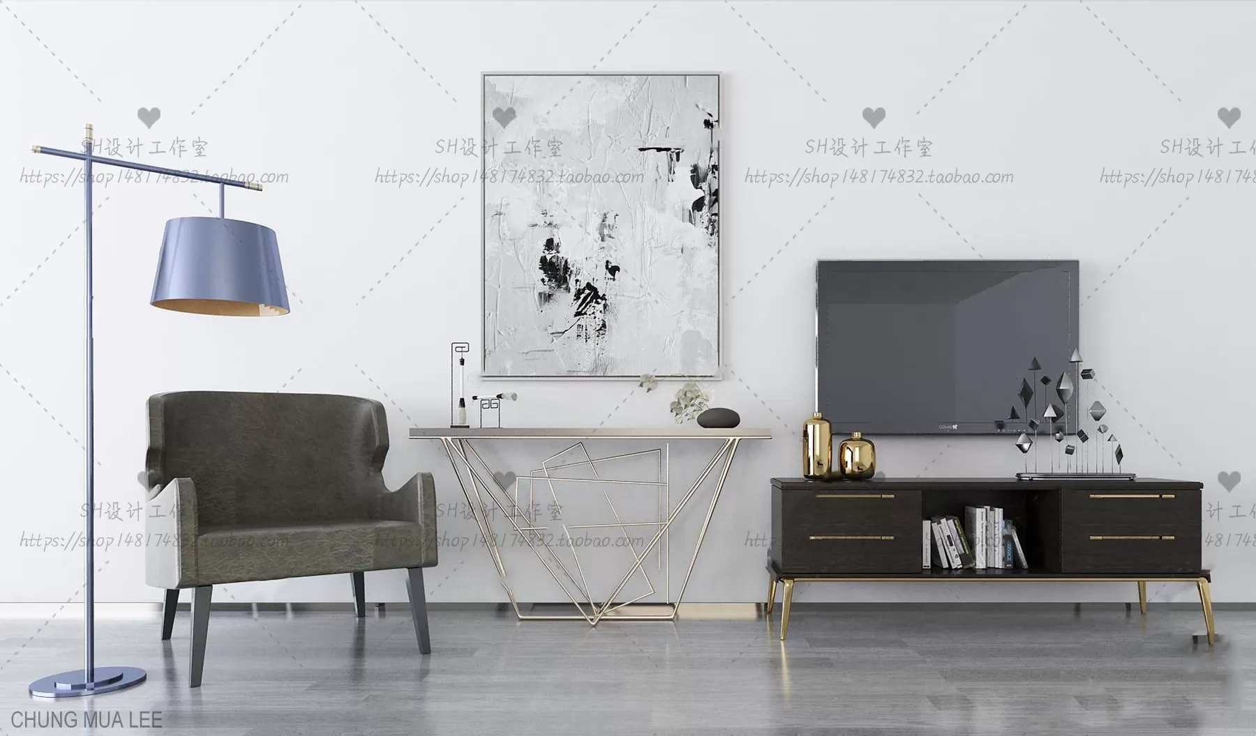 3DSKYFREE – LIVINGROOM - SIDEBOARD 3DS MAX MODELS