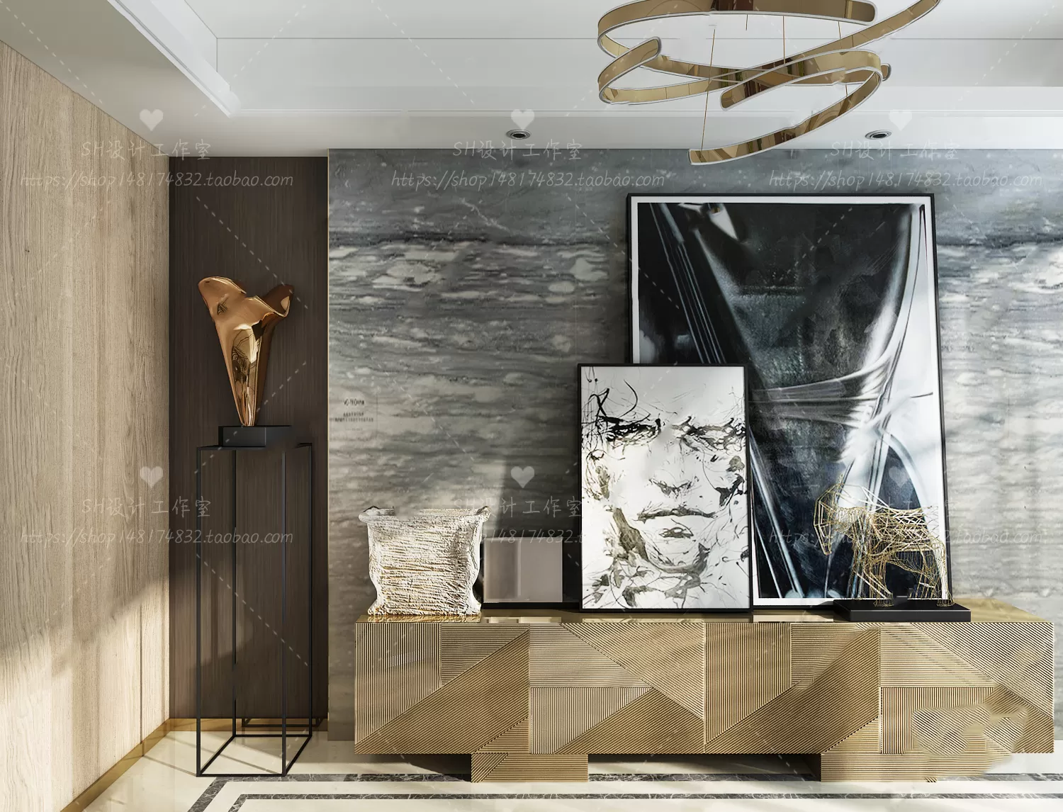 3DSKYFREE – LIVINGROOM - SIDEBOARD - A 3DS MAX MODELS