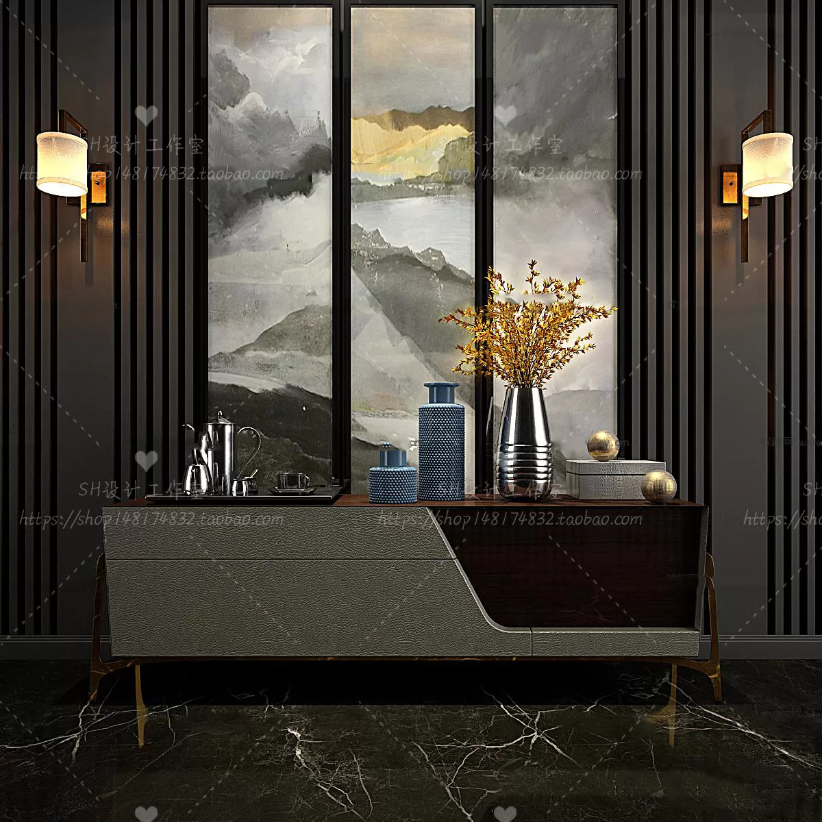 3DSKYFREE – LIVINGROOM - SIDEBOARD - A 3DS MAX MODELS