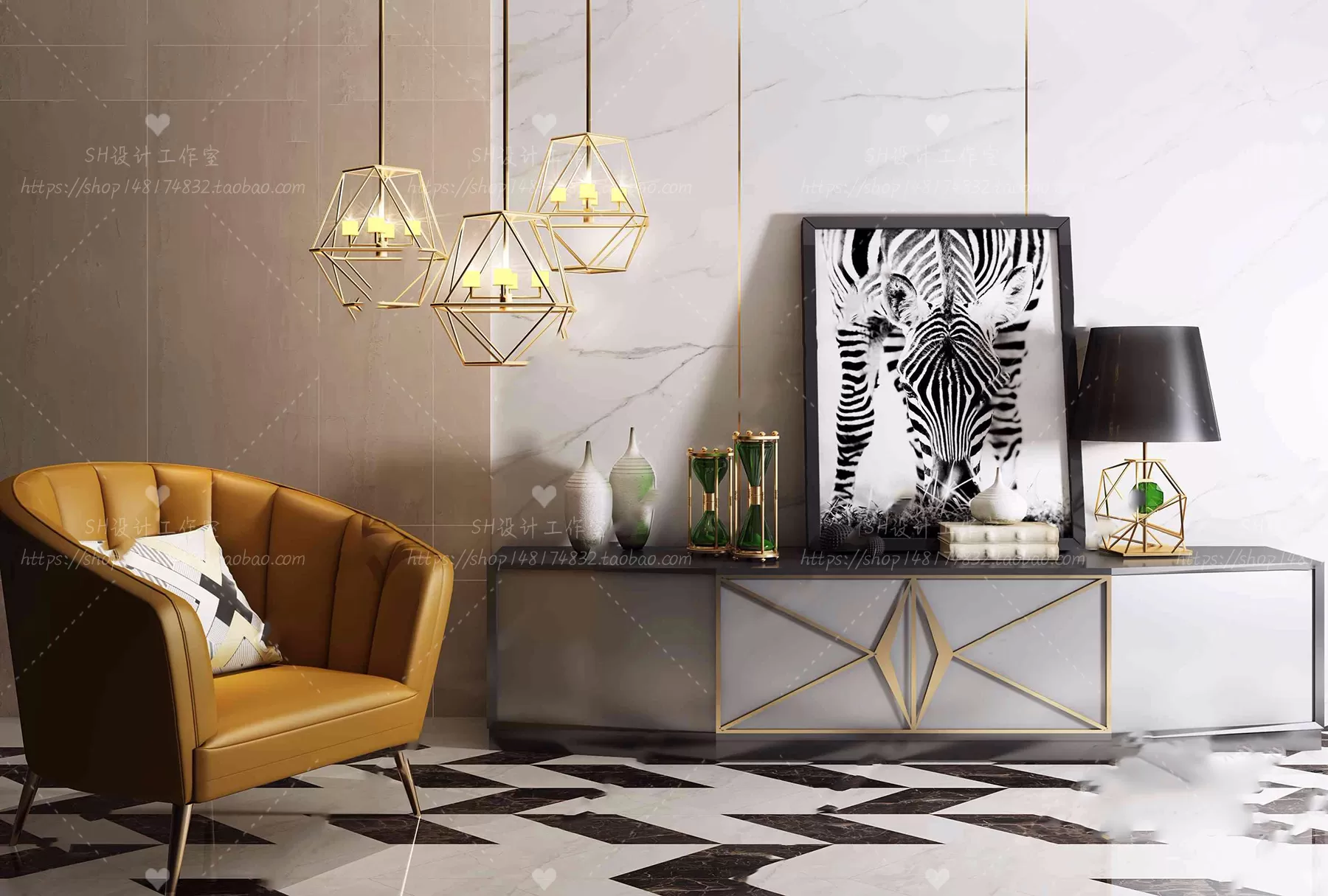 LIVINGROOM - SIDEBOARD - A 3D MODELS