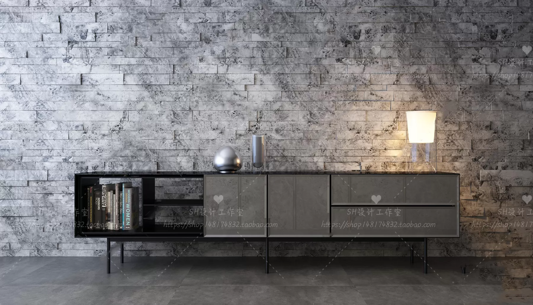 3DSKYFREE – LIVINGROOM - SIDEBOARD - A 3DS MAX MODELS