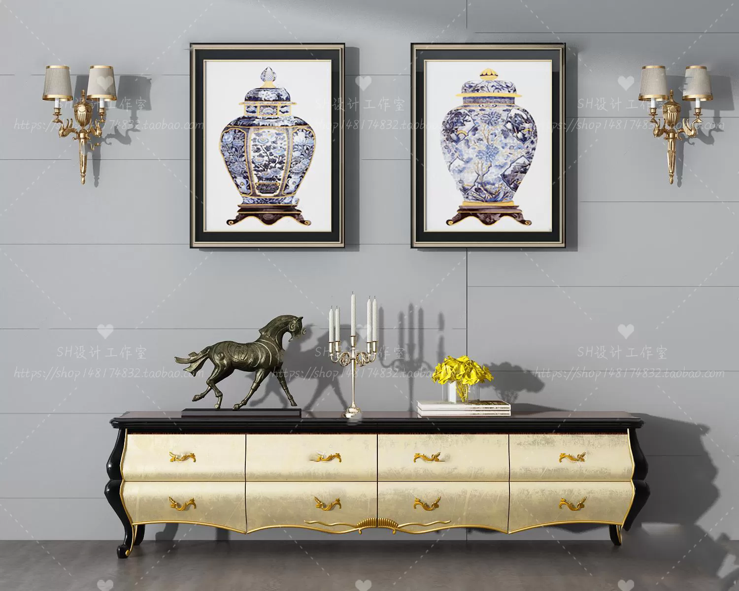 3DSKYFREE – LIVINGROOM - SIDEBOARD - A 3DS MAX MODELS