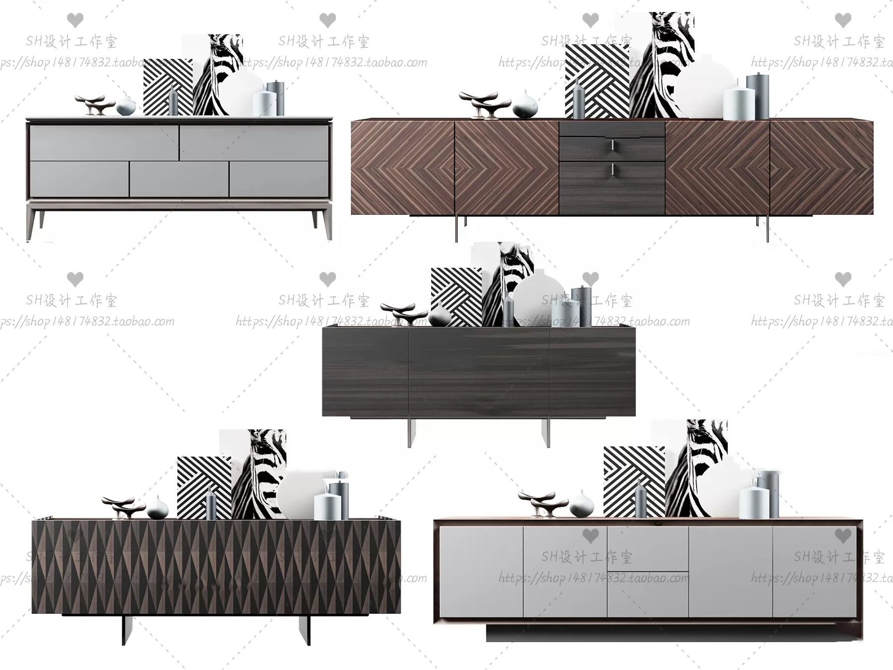 3DSKYFREE – LIVINGROOM - SIDEBOARD - A 3DS MAX MODELS