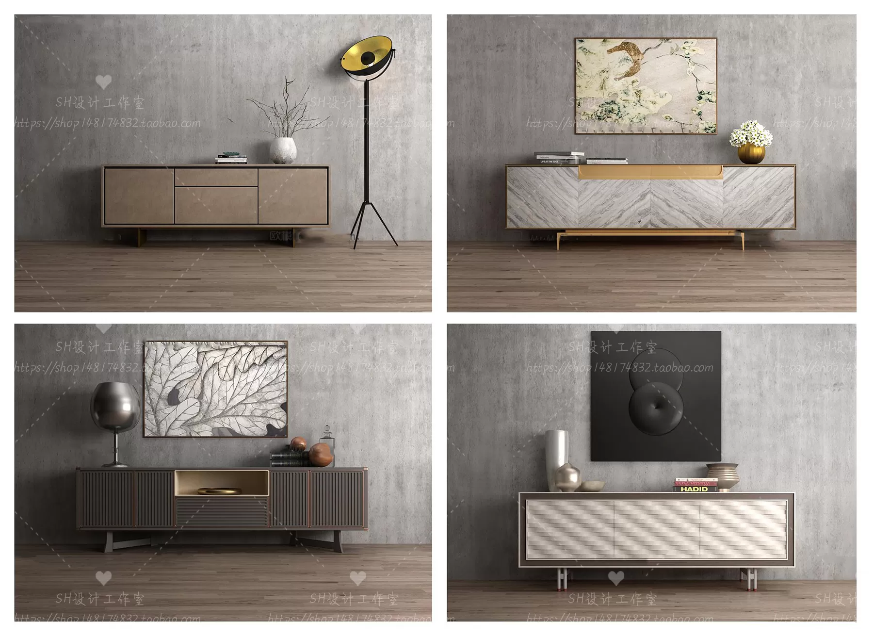 3DSKYFREE – LIVINGROOM - SIDEBOARD - A 3DS MAX MODELS