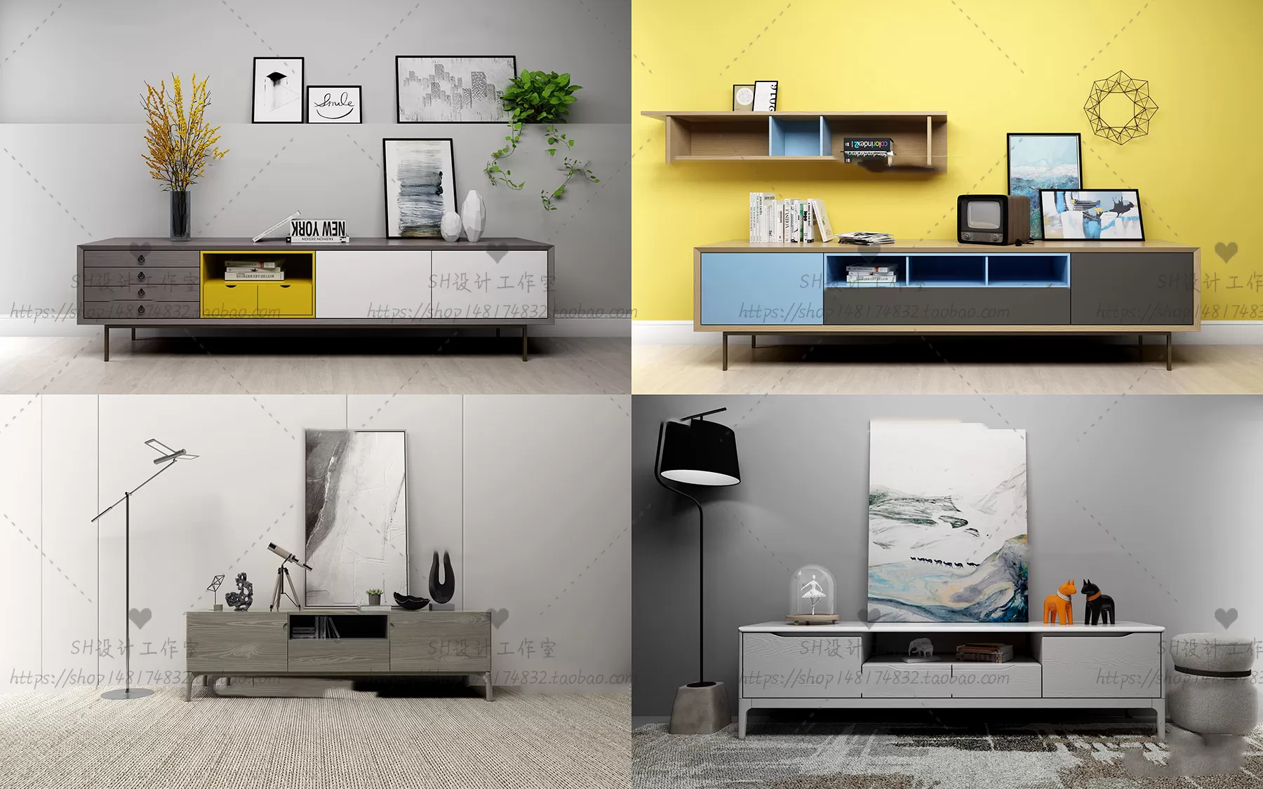 3DSKYFREE – LIVINGROOM - SIDEBOARD - A 3DS MAX MODELS