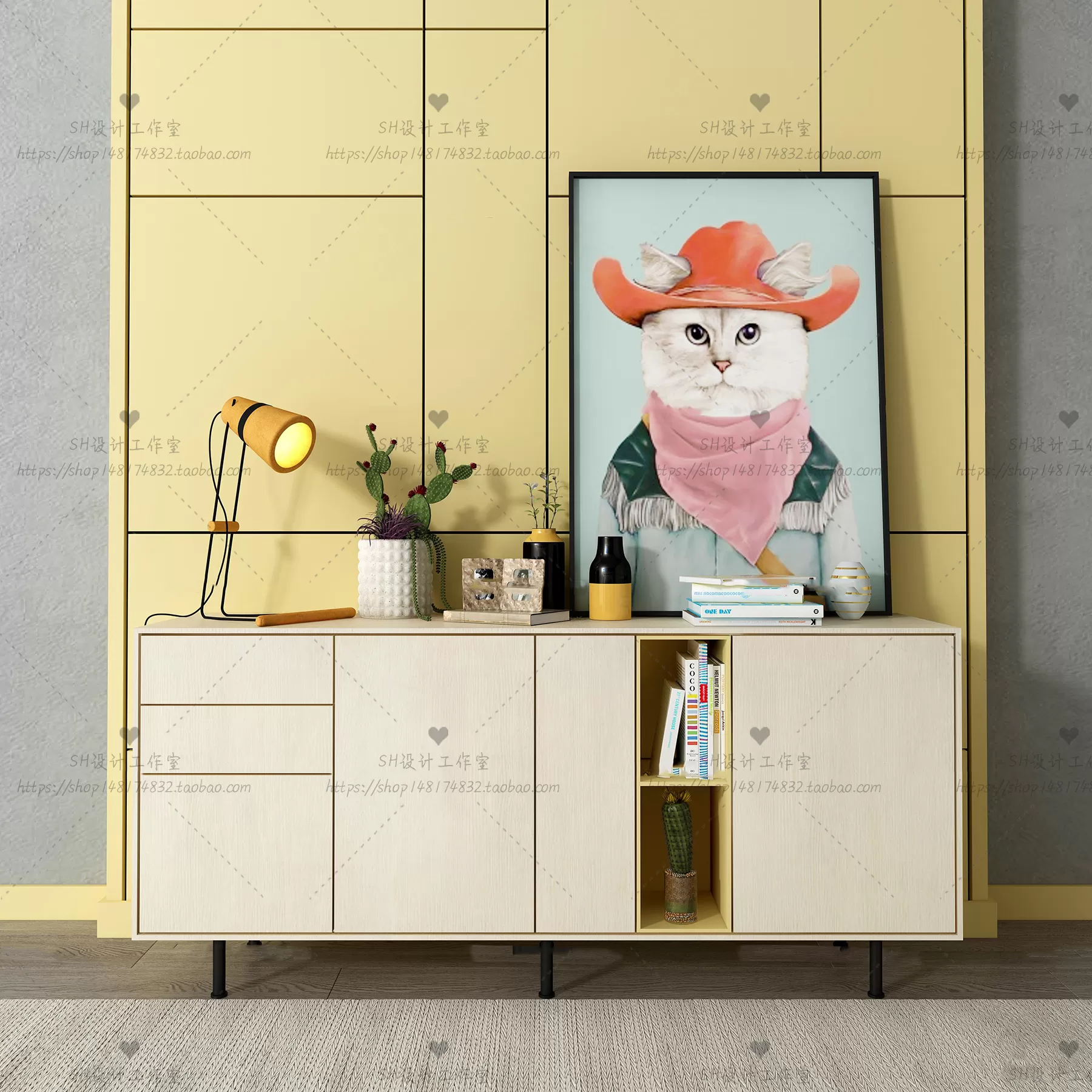 3DSKYFREE – LIVINGROOM - SIDEBOARD - A 3DS MAX MODELS