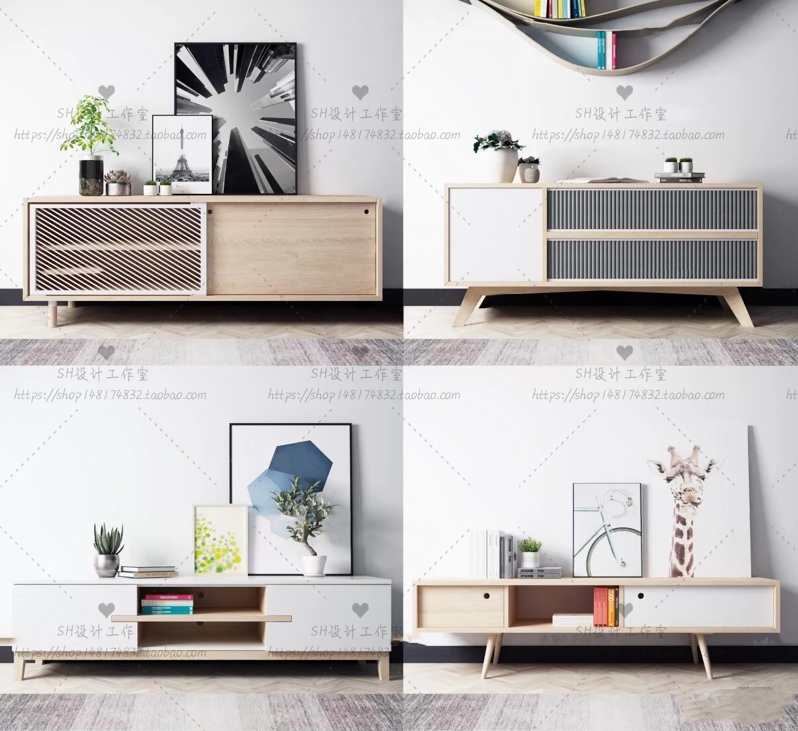 3DSKYFREE – LIVINGROOM - SIDEBOARD - A 3DS MAX MODELS