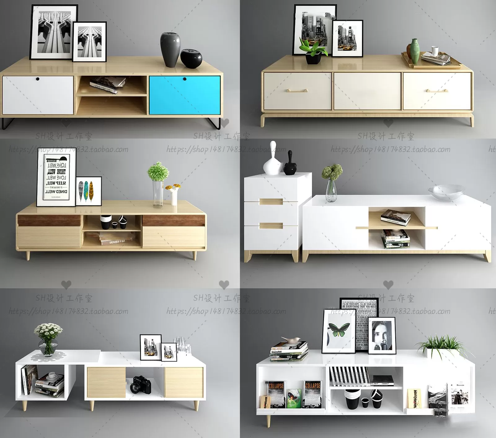 3DSKYFREE – LIVINGROOM - SIDEBOARD - A 3DS MAX MODELS