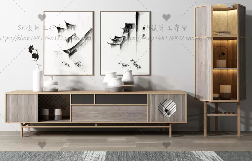 3DSKYFREE – LIVINGROOM - SIDEBOARD - A 3DS MAX MODELS