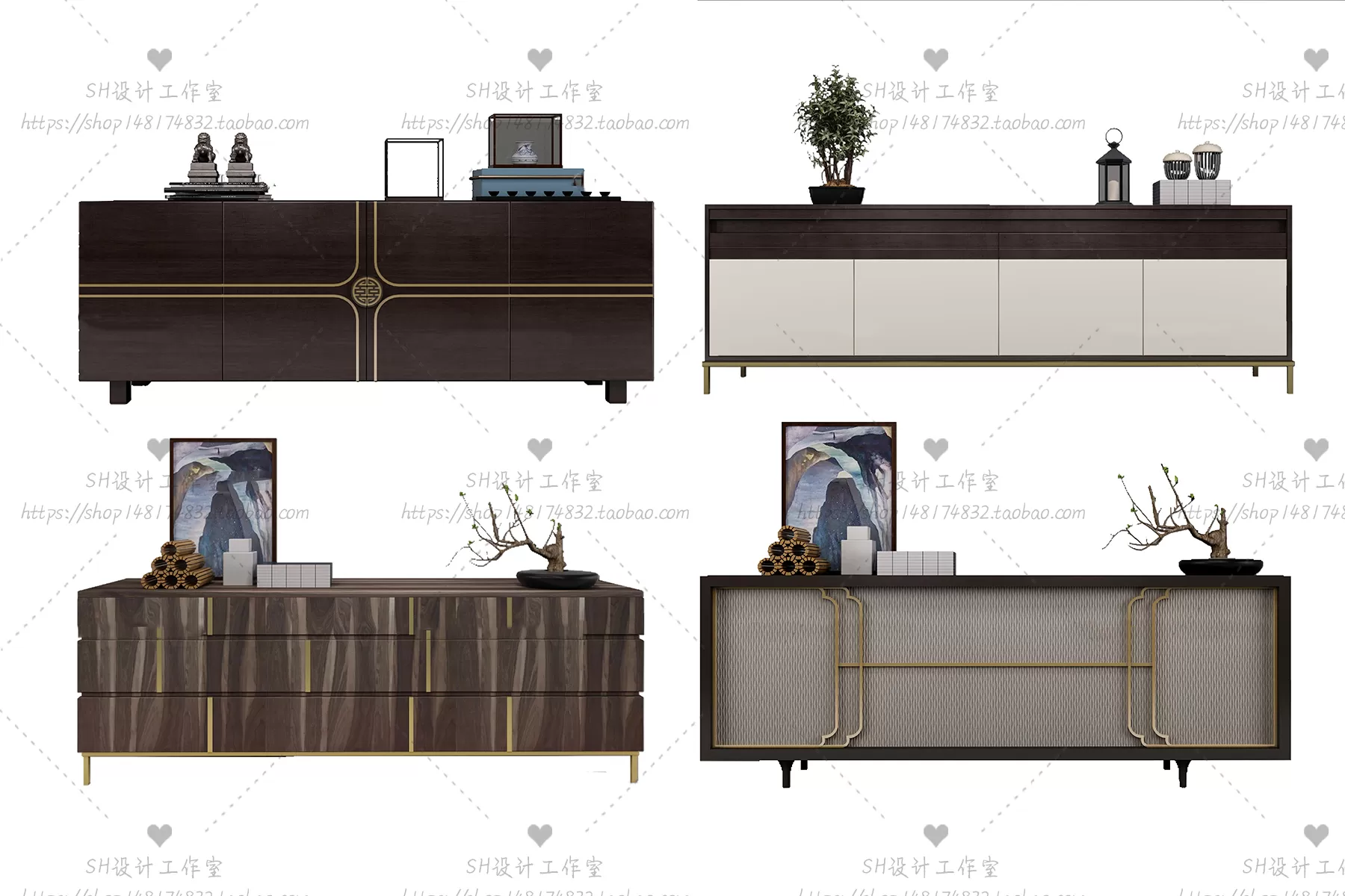 3DSKYFREE – LIVINGROOM - SIDEBOARD - A 3DS MAX MODELS