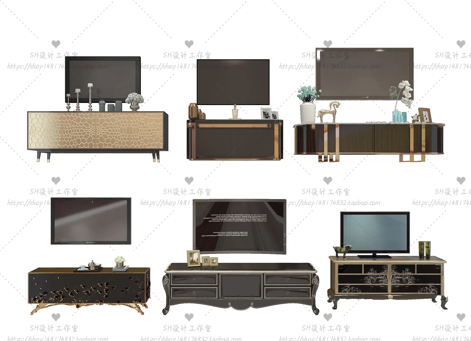 3DSKYFREE – LIVINGROOM - SIDEBOARD - A 3DS MAX MODELS