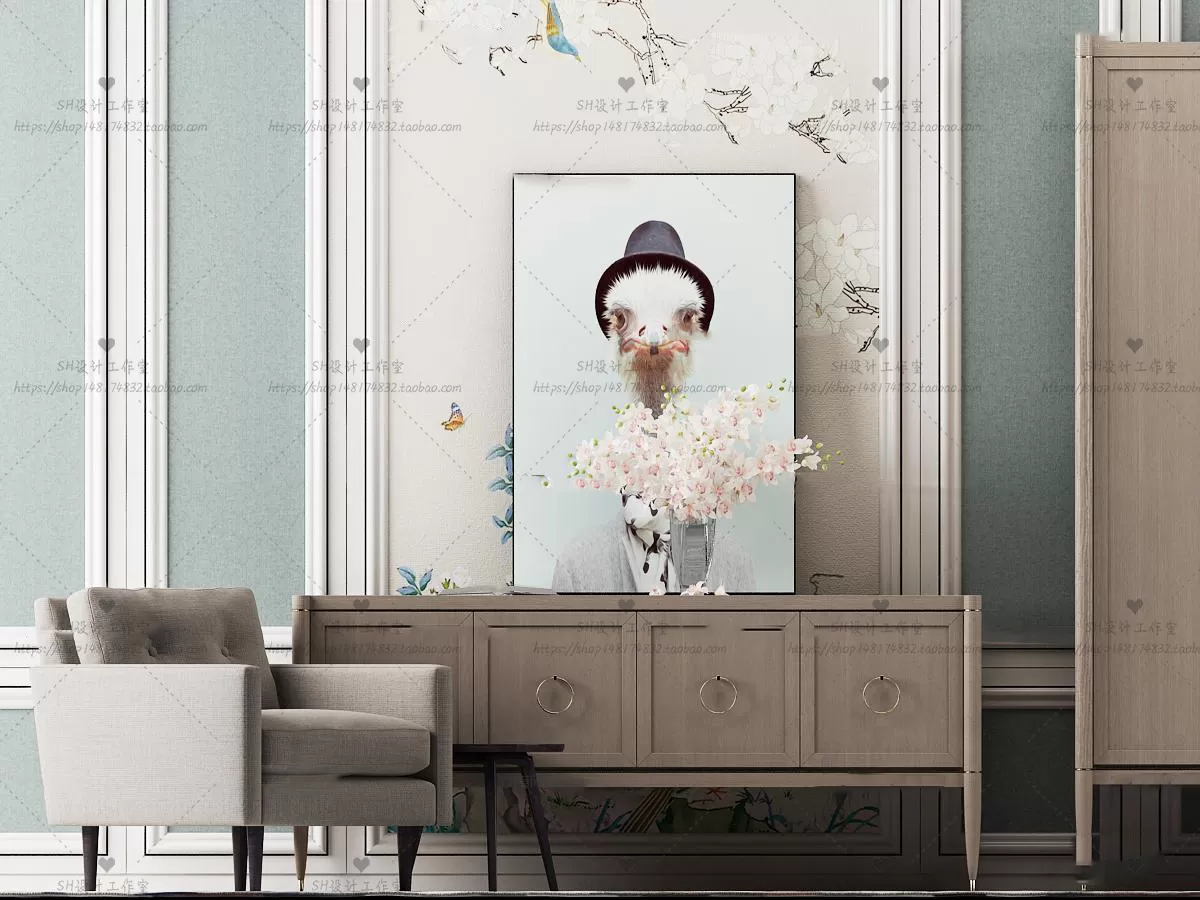 3DSKYFREE – LIVINGROOM - SIDEBOARD - A 3DS MAX MODELS