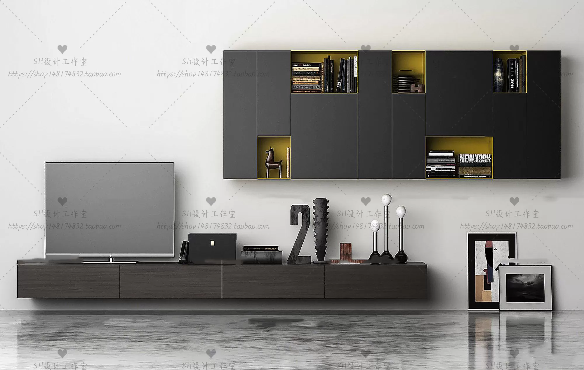 3DSKYFREE – LIVINGROOM - SIDEBOARD - A 3DS MAX MODELS