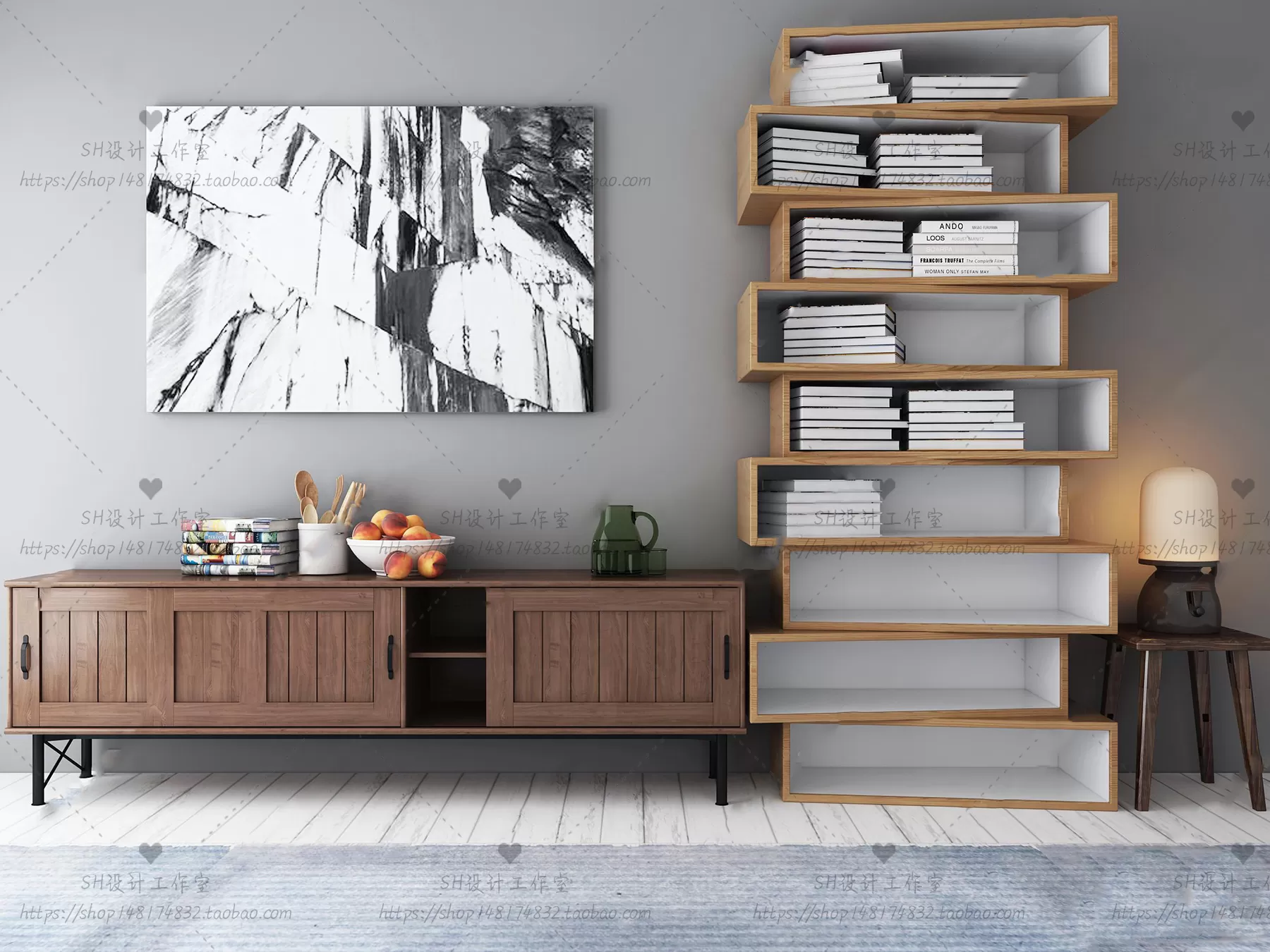 3DSKYFREE – LIVINGROOM - SIDEBOARD - A 3DS MAX MODELS