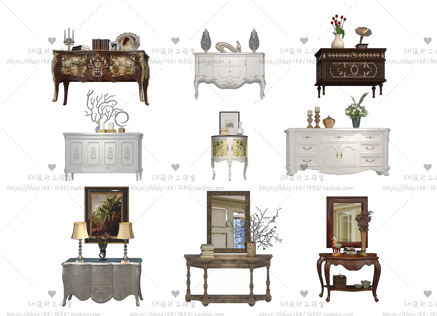 3DSKYFREE – LIVINGROOM - SIDEBOARD - A 3DS MAX MODELS